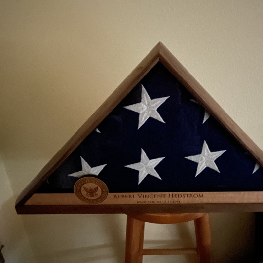 Crafted Memorials Personalized Flag Display Case Customer Photo 6