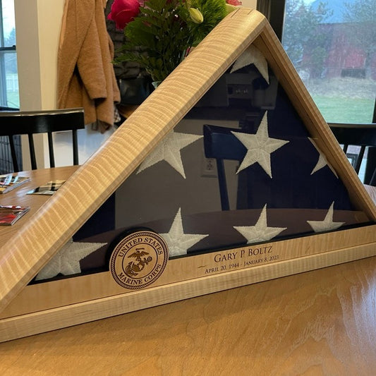 Crafted Memorials Flag Display Case Customer Photo 1
